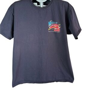 Anvil Vintage Men’s Wheels of Time Navy Blue Short Sleeve T-Shirt